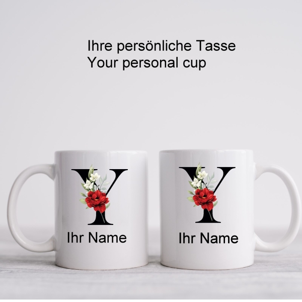 Letter Y Monogram Mug